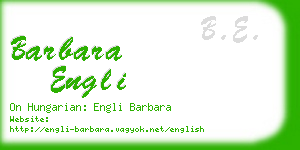 barbara engli business card